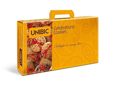 Unibic Celebrations Cookies Gift Pack 700 Grams, Choco Chip, Choco Nut, Scotch Finger, Pista Badam, Honey Oatmeal, Milk 