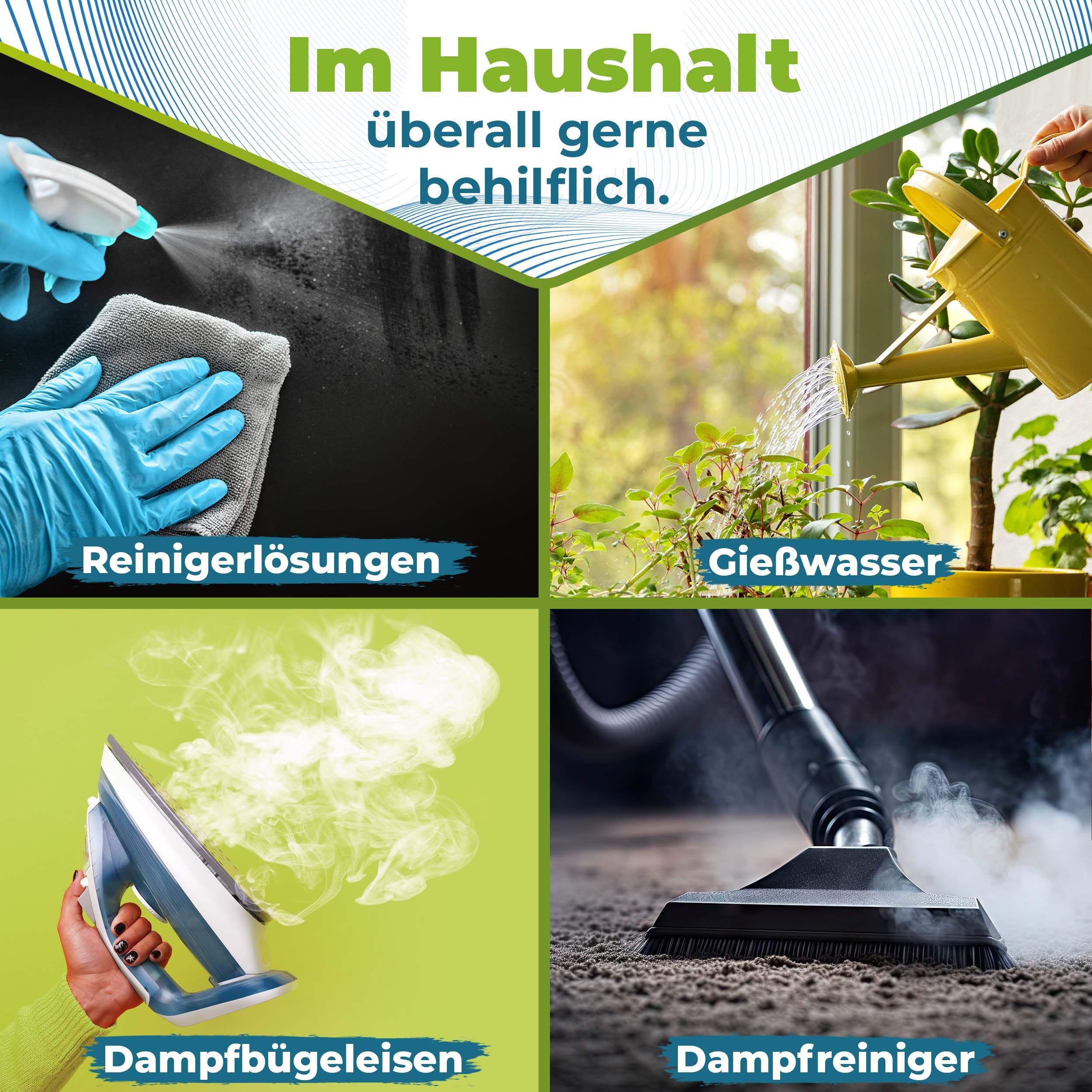 Destilliertes Wasser Auto Haushalt, Aqua Dest (1 Liter)
