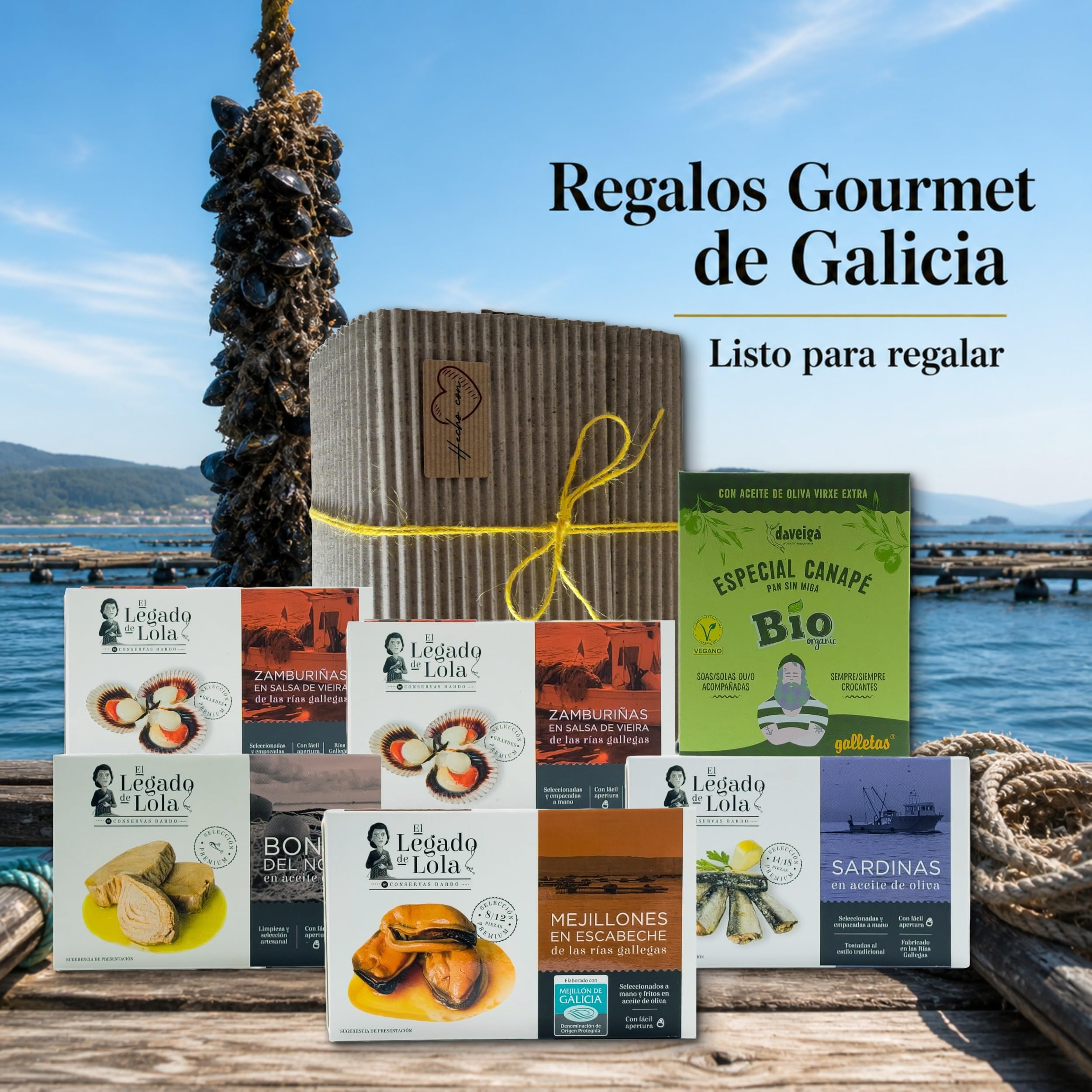 Pack Conservas para Regalar Areal de VinNatura - Lote Gourmet de Galicia
