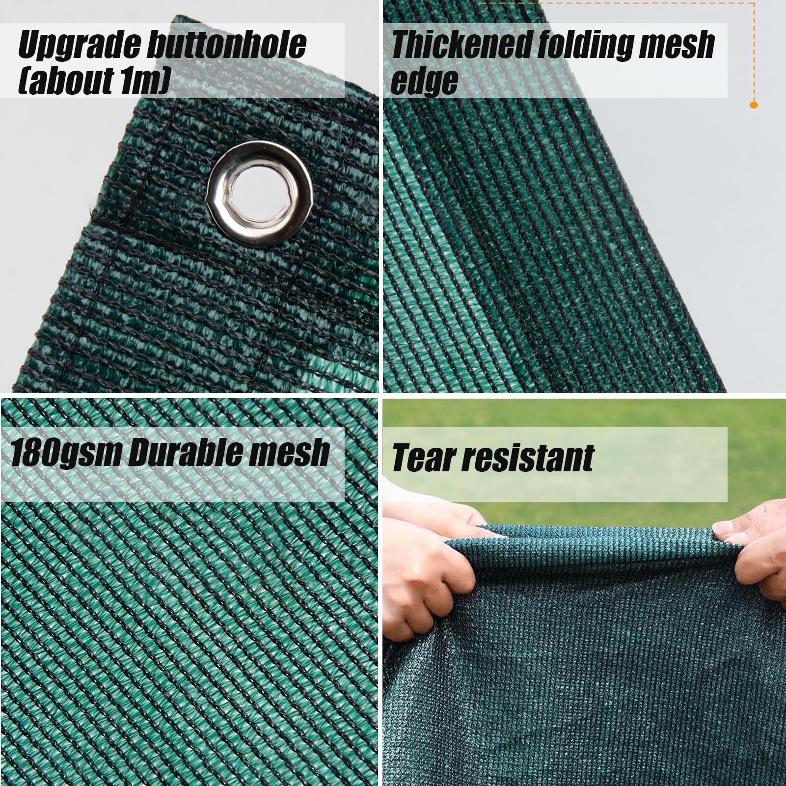 Malla de Sombra Exterior Verde Oscuro 9mx13m con Ojales - Red de Protección Solar para Malla de Ocultacion Jardín Balcón - 90% UV Tela Sombreadora Transpirable y Resistente