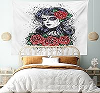 Vista 5 de Ambesonne, colección para decoración de departamento, recámara, sala de estar, tapices para pared, multicolor