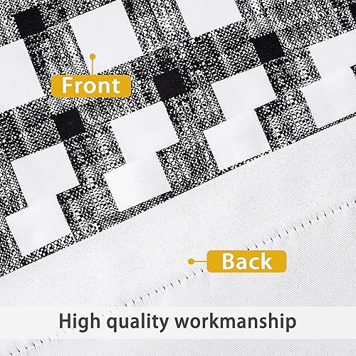 Vista 95 de DriftAway - Cortinas de ojales opacas, patrón a cuadros, forro térmico con aislamiento, blackout, impresas a cuadros, 2 capas, juego de 2 paneles