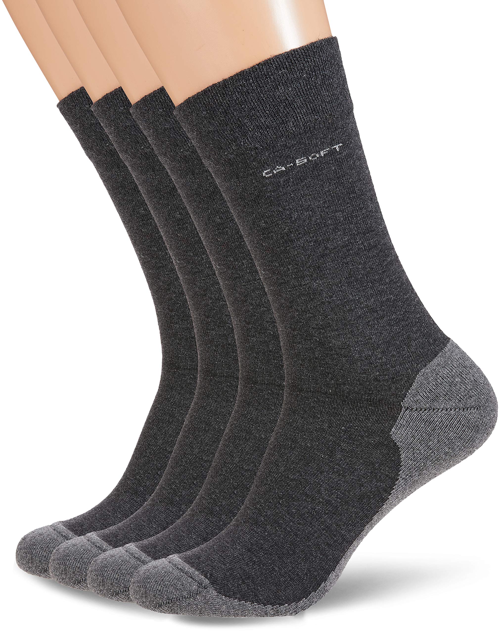 Camano Unisex Socks Pack of 4, Grey (anthracite 0008), 39-42