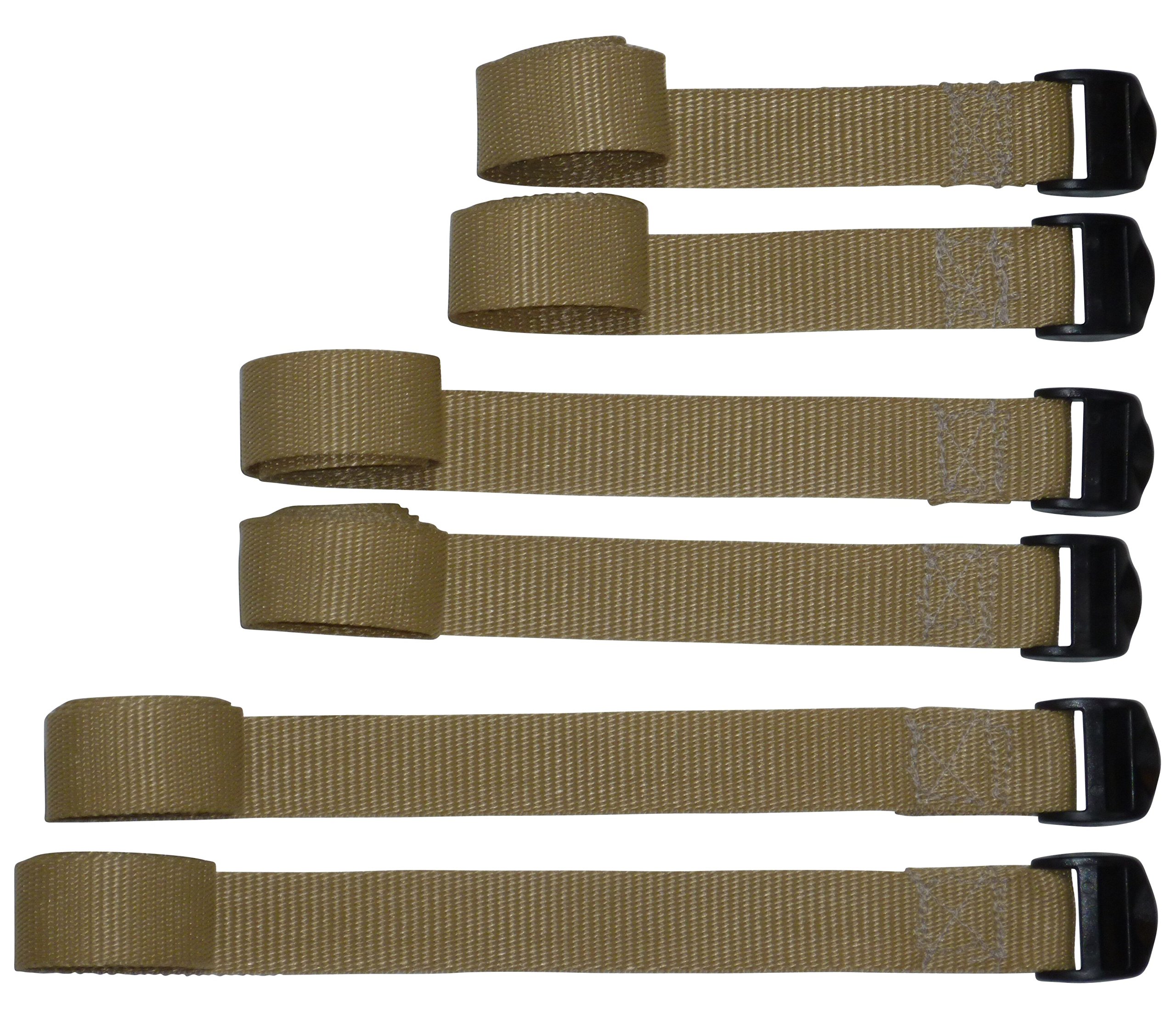 Benri Straps 25 mm Band with Ladde Rloc Quick Release Buckle Closure (Conductor), Pack of 6) (2 x 50 cm x 75 cm, 2 x 1 meter)