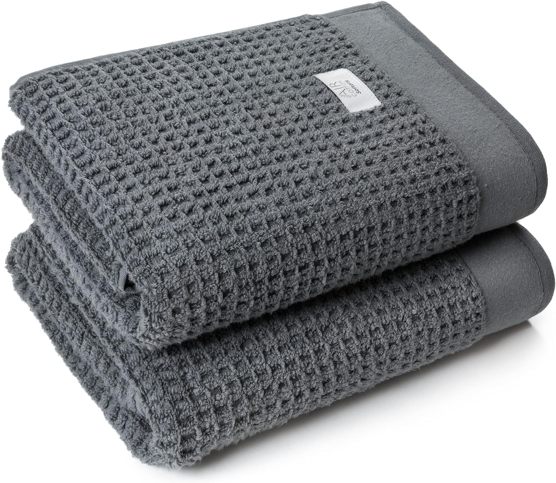 Amazon.com: Softerry Waffle Bath Towel Set - 100% Soft Cotton - Plush ...