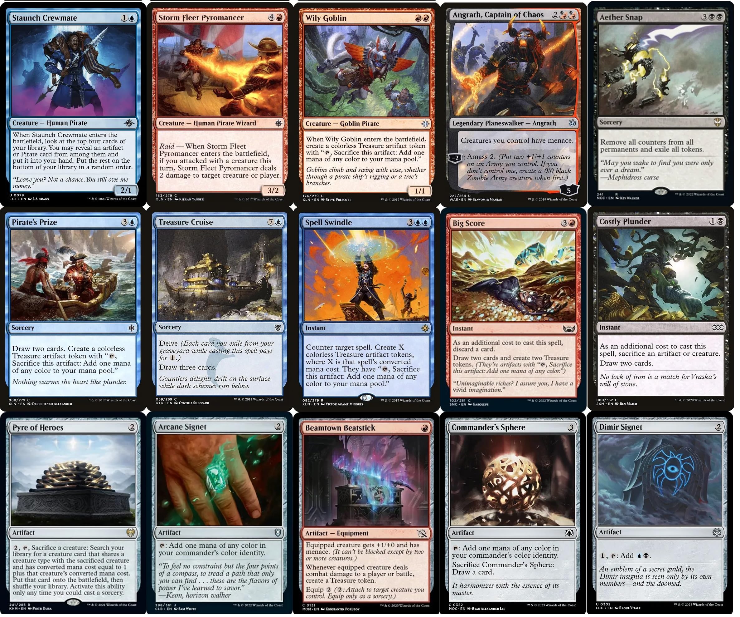 Amazon.com: Elite Commander Pirate Deck - Grixis Blue Black Red - Admiral  Brass, Unsinkable - EDH cEDH - 100 Card - Custom Magic The Gathering Deck