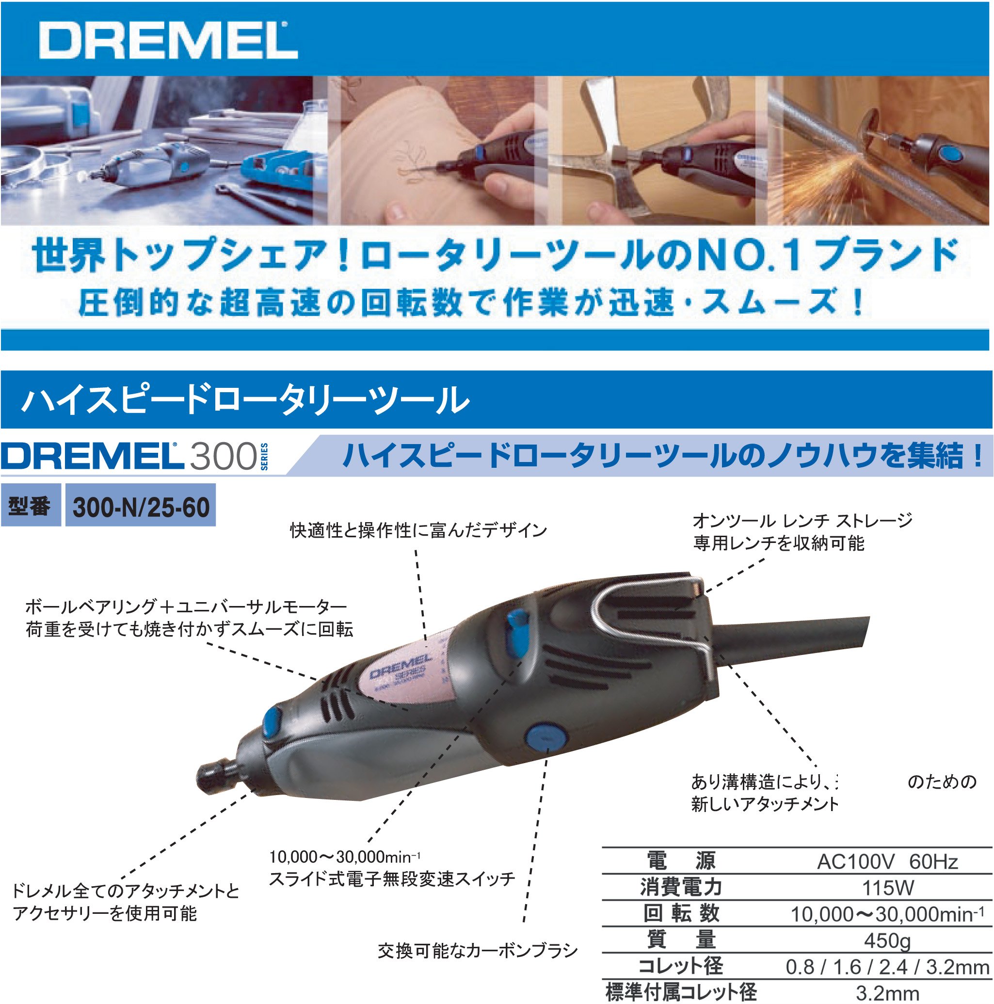 Amazon | Dremel(ドレメル) ハイスピードロータリーツールBOXセット 