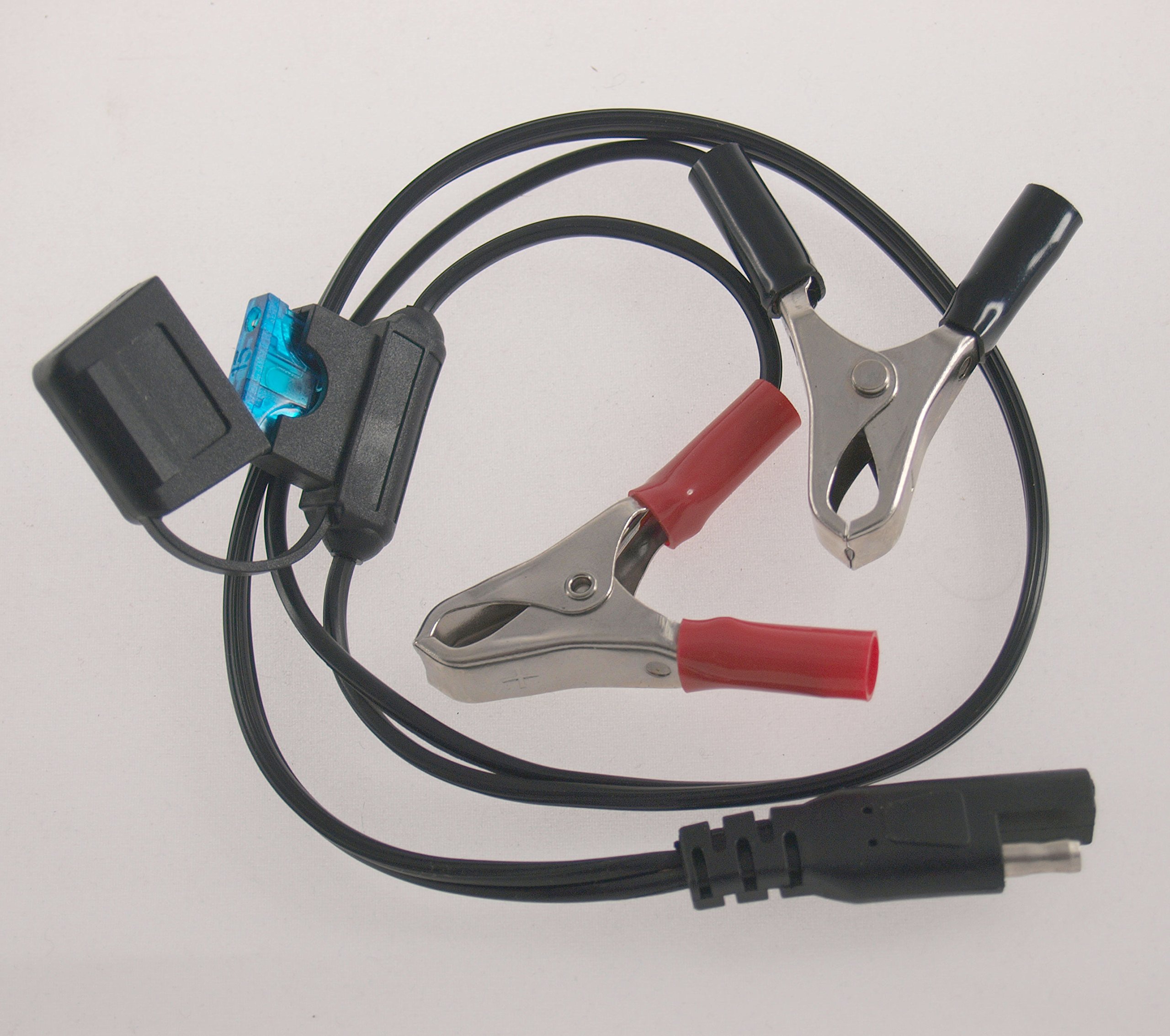 Crocodile clips to SAE plug lead for DYNAPLUG Mini Pro Inflator