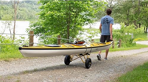 Miniatura 5 de Suspenz Remolque de transporte de canoa para kayak, carrito de kayak DLX, carrito con ruedas y correas sin aire, capacidad de peso de 150 libras,