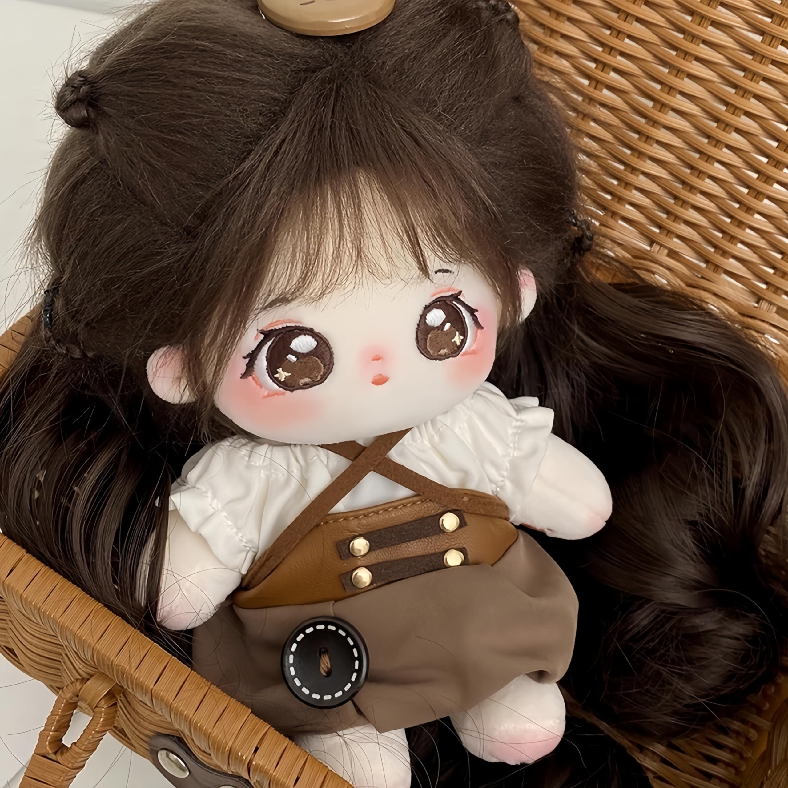 20cm plush doll with Skeleton,Cute Anime Cotton dolls,8 inch,Kawaii Dress up Collection Gift (F)