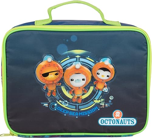 Octonauts Lonchera aislada Lonchera escolar reutilizable para niños Bolsa de mano resistente con bolsillo de malla para guardar aperitivos y más, Octonauts Lonchera aislada Lonchera escolar reutilizable para niños Bolsa de mano resistente con bolsillo de malla para guardar aperitivos y más,