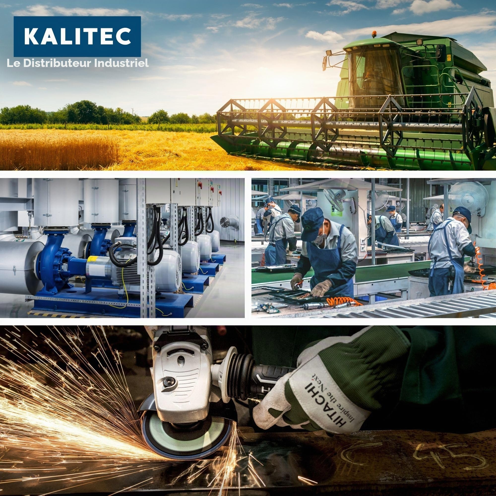 Kalitec Câble en Caoutchouc H07RN-F 3G4 mm² - 5 m Câble de Chantier Noir