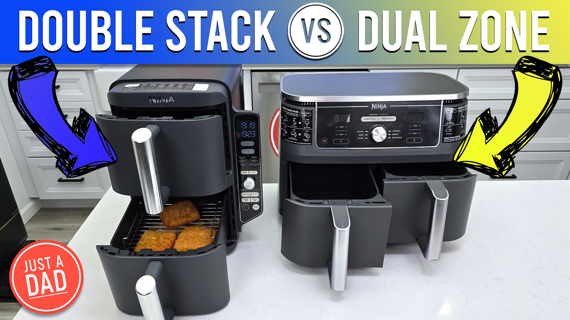 Watch Ninja 10 QT Air Fryer Comparison& Double Stack vs Dual Zone on