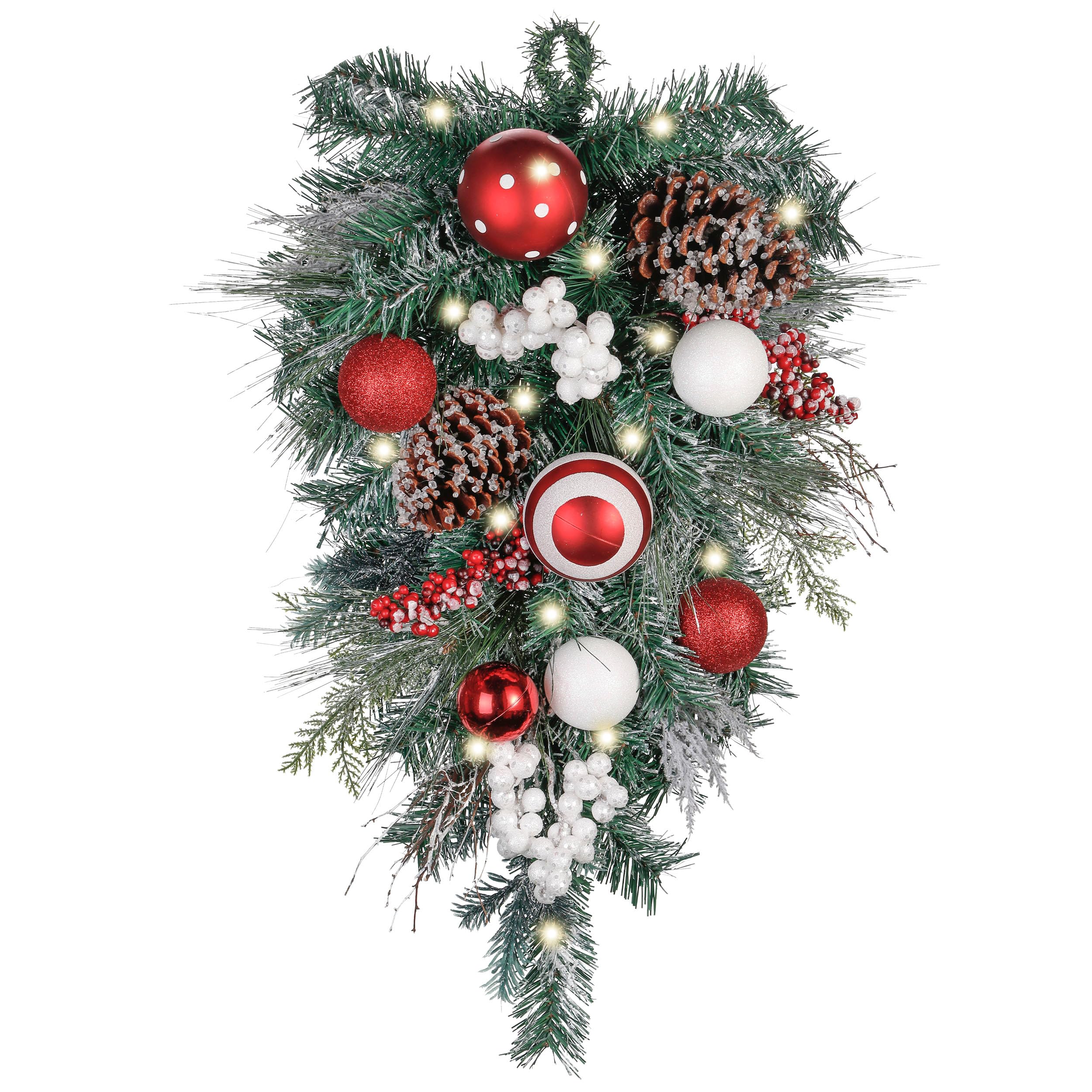 Décoration de Noël en forme de larme 61 cm pour habiller vos portes vides