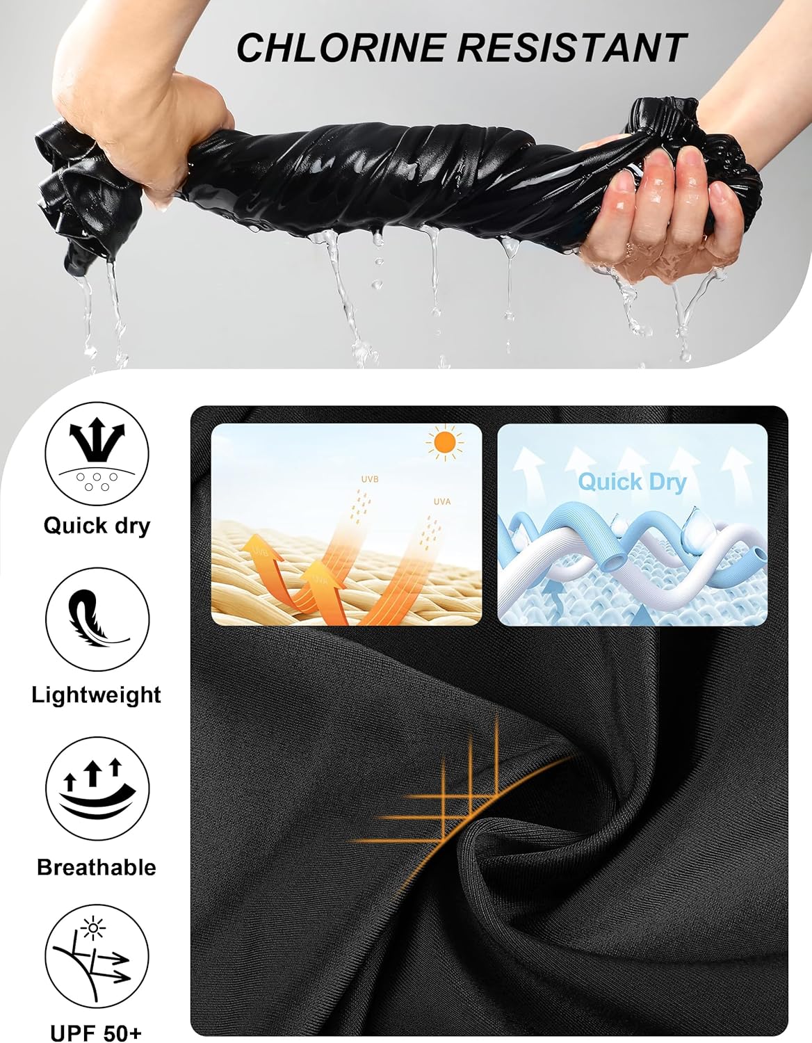 Firpearl Women's Swim Shorts UPF50+ Sport Board Shorts Plus Size Tankini Swimsuit Bottom - Image 9