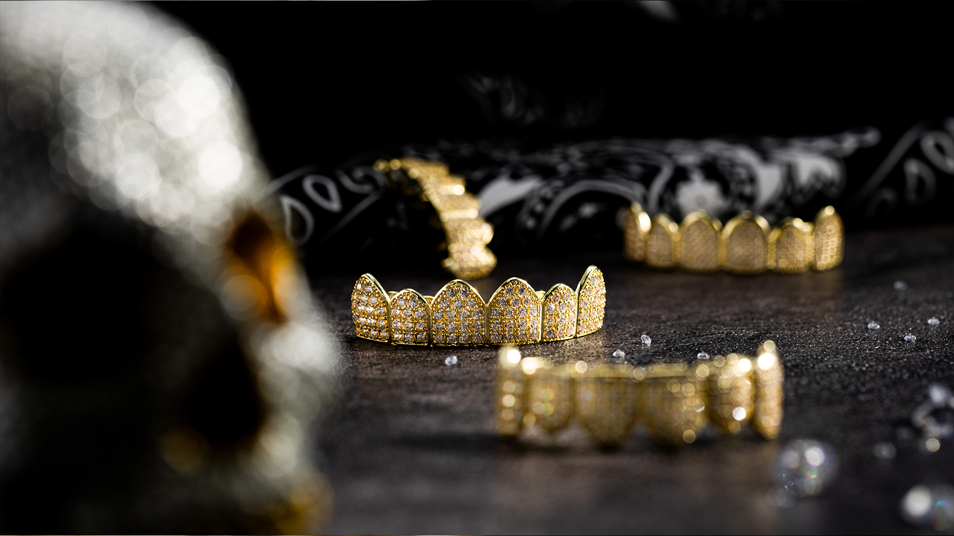 Amazon.com: Txdvbls Diamond Grillz - 14K Gold Plated CZ Teeth