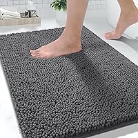 Vista 69 de Yimobra Tapetes de baño lavables, de chenilla súper suave y absorbente, para suelo y alfombra, de secado rápido, antideslizante, para bañera y Beige