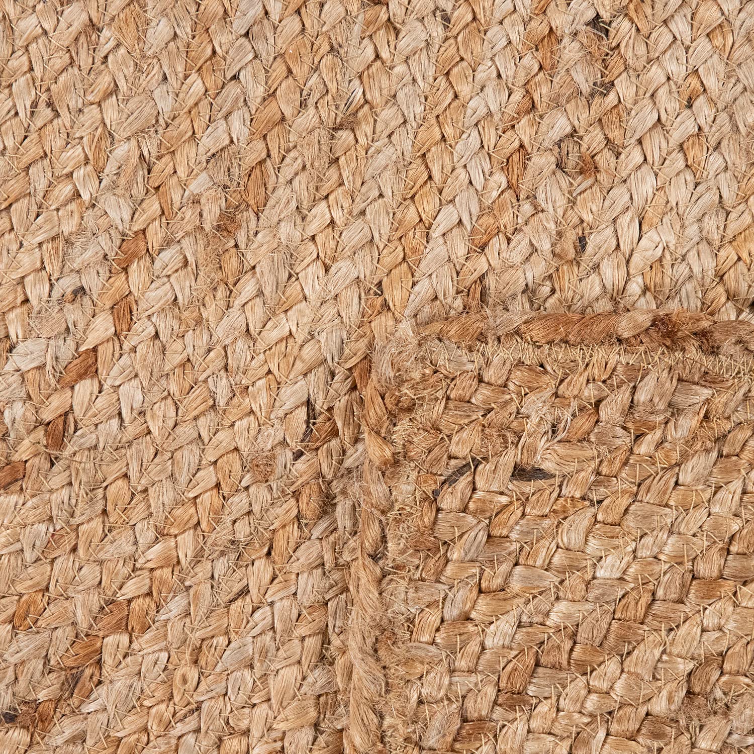 Paco Home Vloerkleed Woonkamer Natuurvezel Handgemaakt Jute Gemêleerd Modern Patroon Boho-stijl, Maat:120x170 cm, Kleur:Natuur