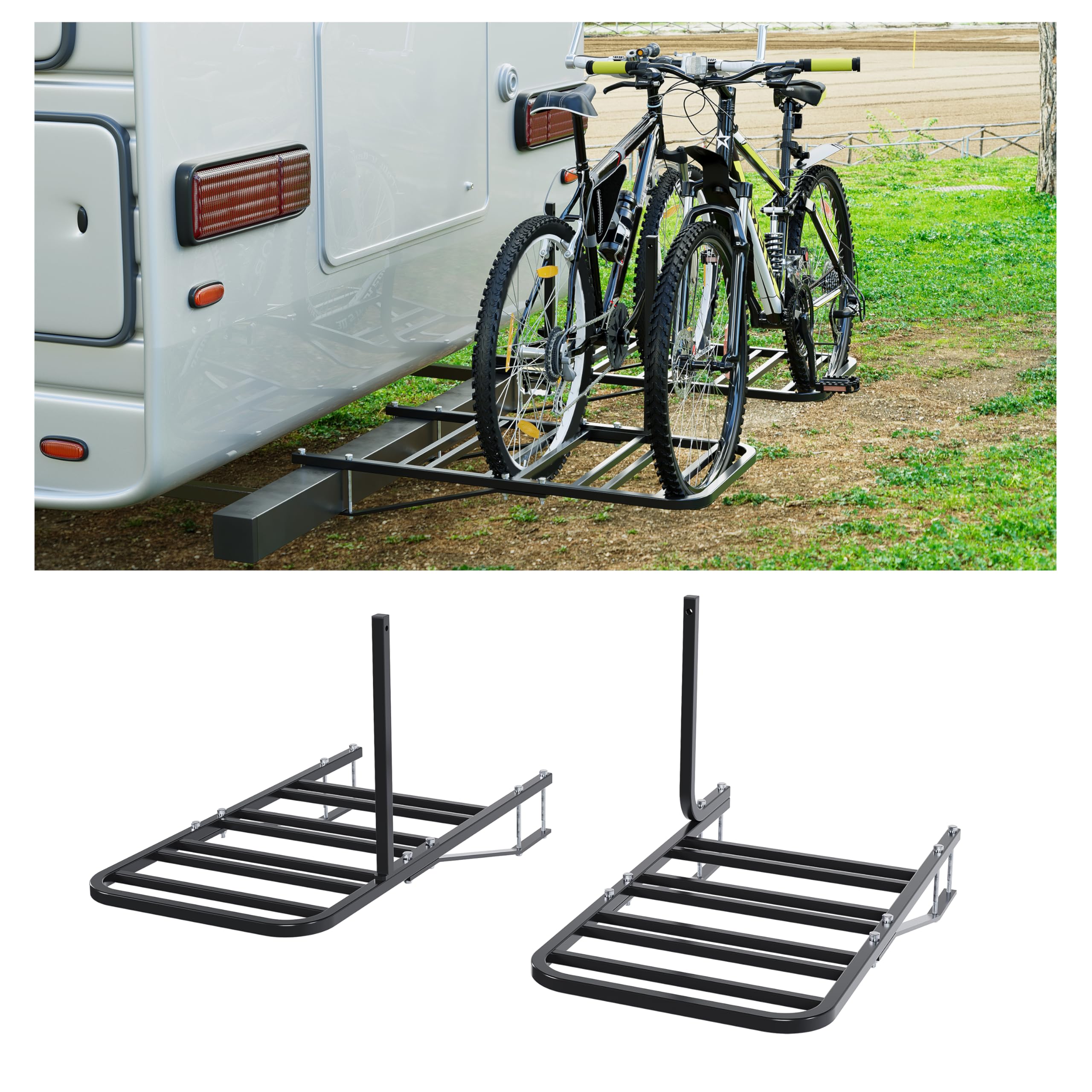 ECOTRIC Portabicicletas para autocaravana, remolque trasero, para 1-4 bicicletas