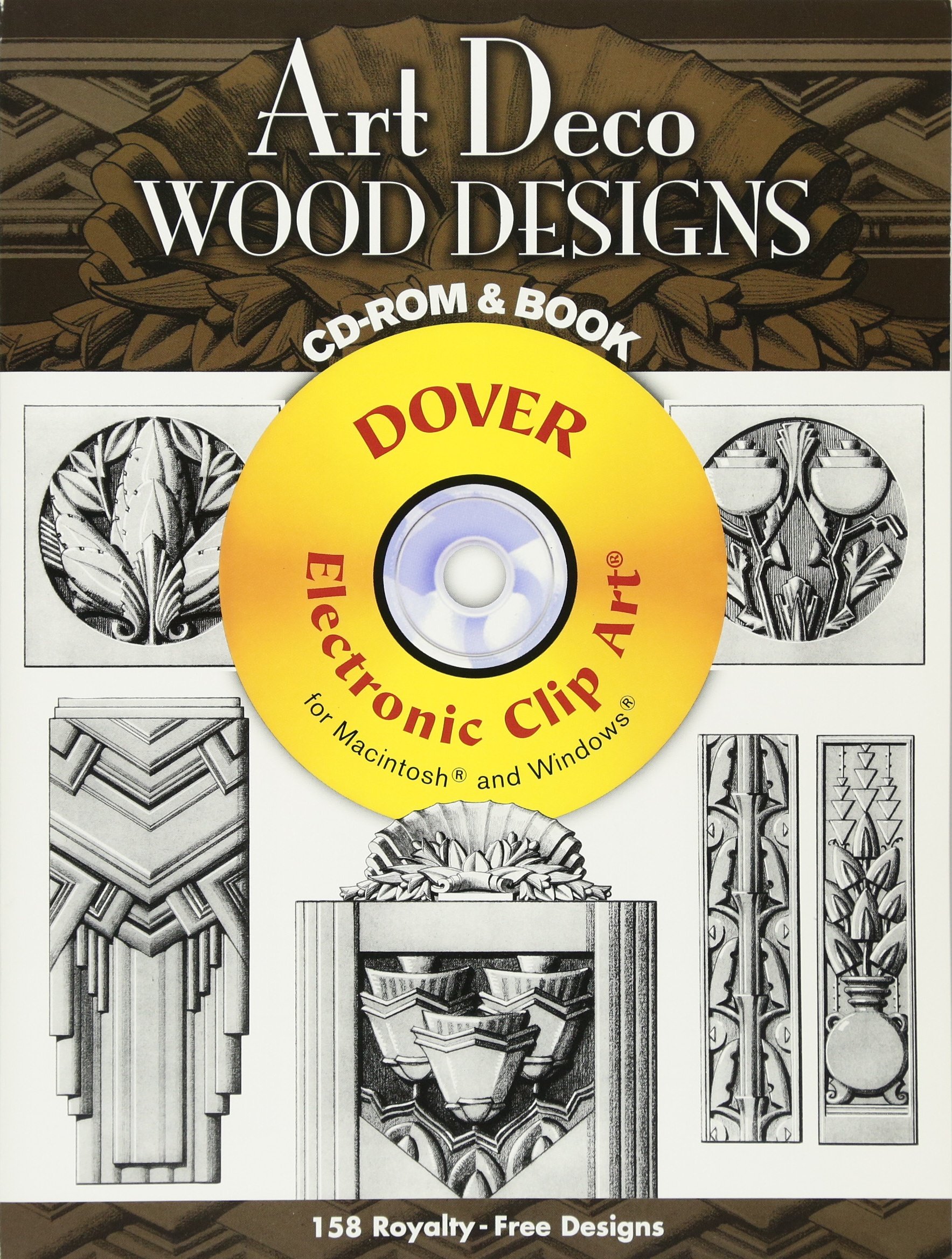 Art Deco Wood Designs (Dover Electronic Clip Art)