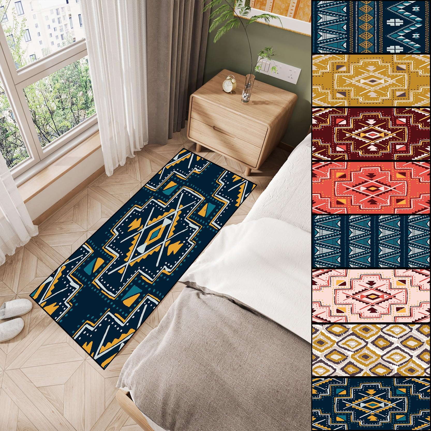 Tapis de salon 90 x 120 cm doux lavable en machine pour hall et cuisine