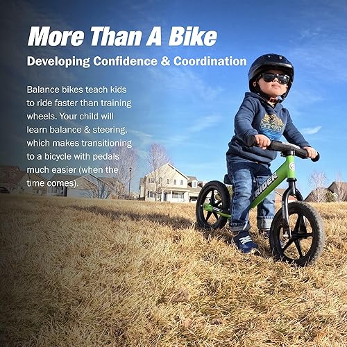 Miniatura 2 de Strider Bicicleta deportiva de 12 pulgadas – Bicicleta de equilibrio sin pedal para niños de 1 a 4 años – Incluye almohadilla de seguridad, asiento