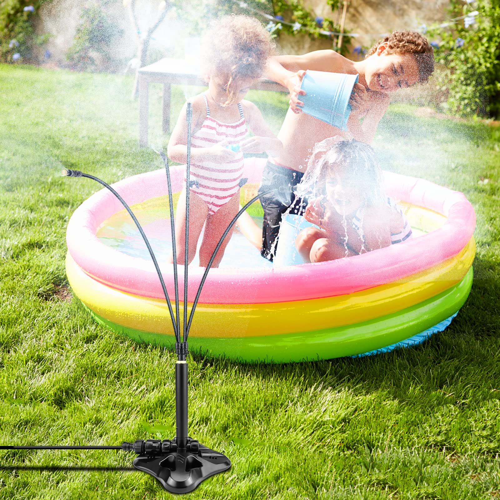 JAMIEWIN Upgraded Standing Misting Cooling System, 26.2FT Misters for ...