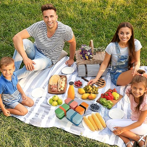 Miniatura 9 de Correas elásticas de cincha Bento, cinturón elástico, 4 piezas, lonchera, banda de fijación de repuesto para oficina, aula, picnic, camping, comidas