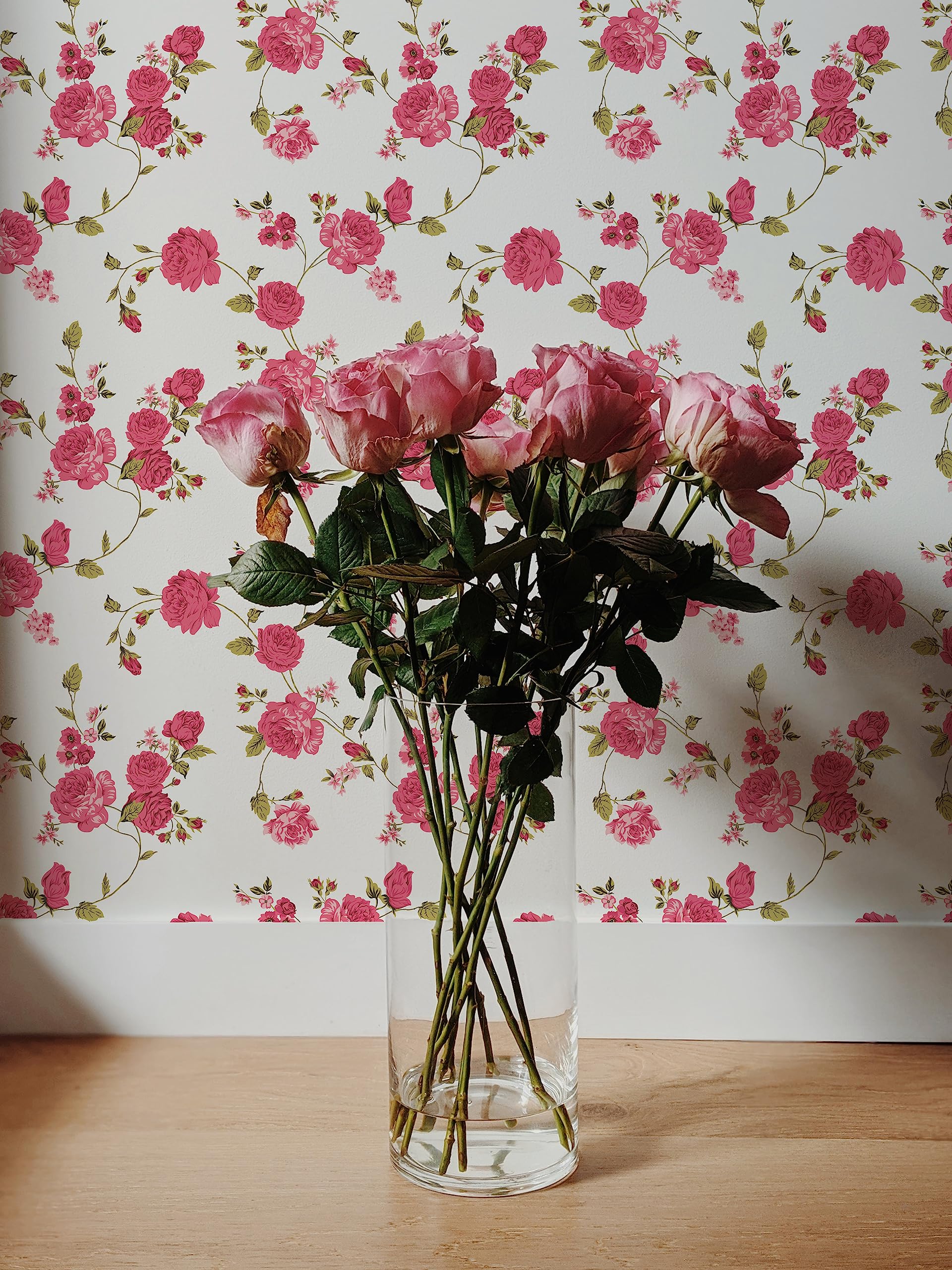 RollsRolla Pink Rose Wallpaper