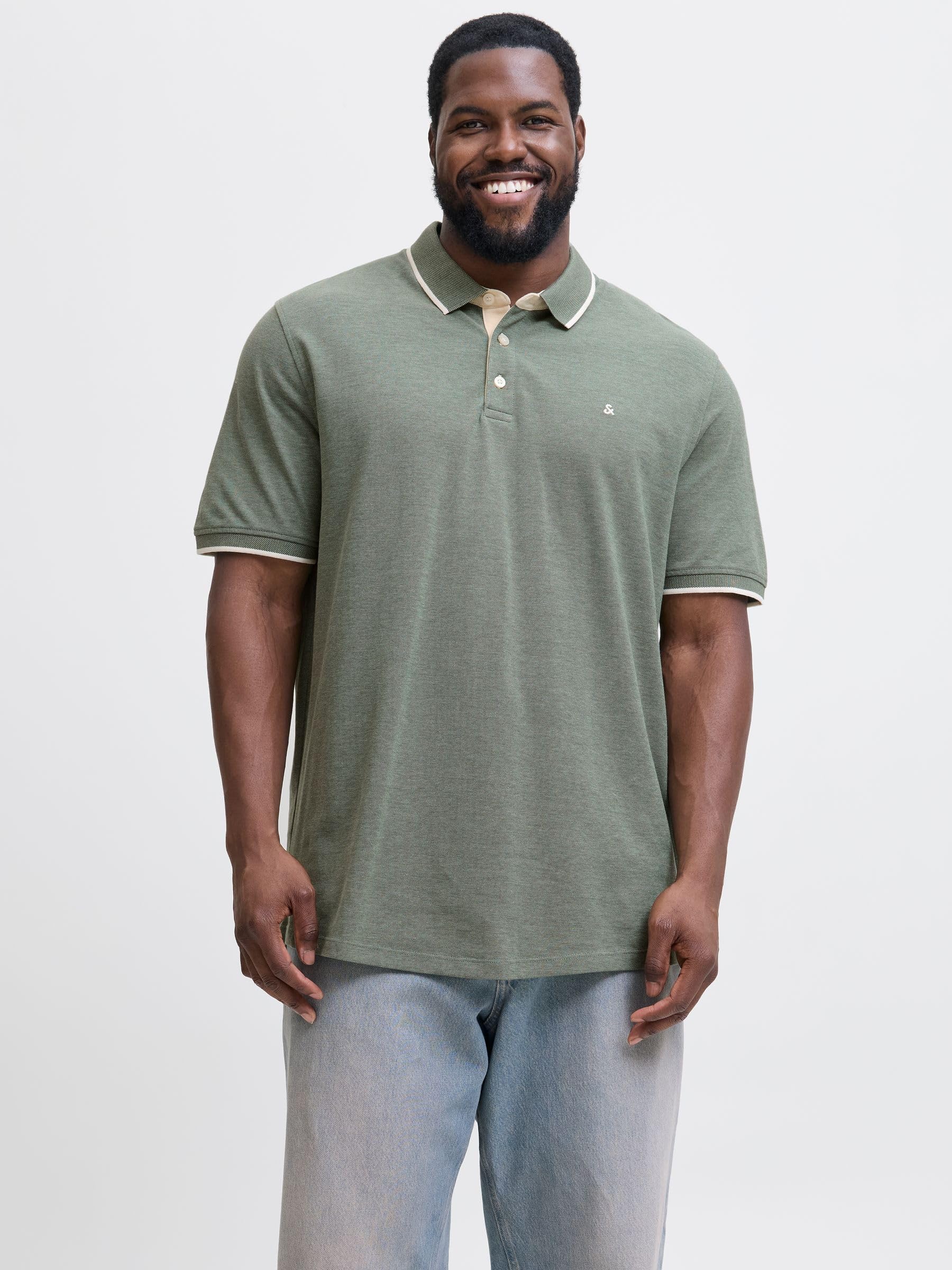 JACK & JONES Polo Plain Shirt Collar Polo