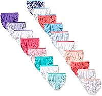 Vista 1 de Pack de 18 braguitas para niña, colores variados de Hanes.