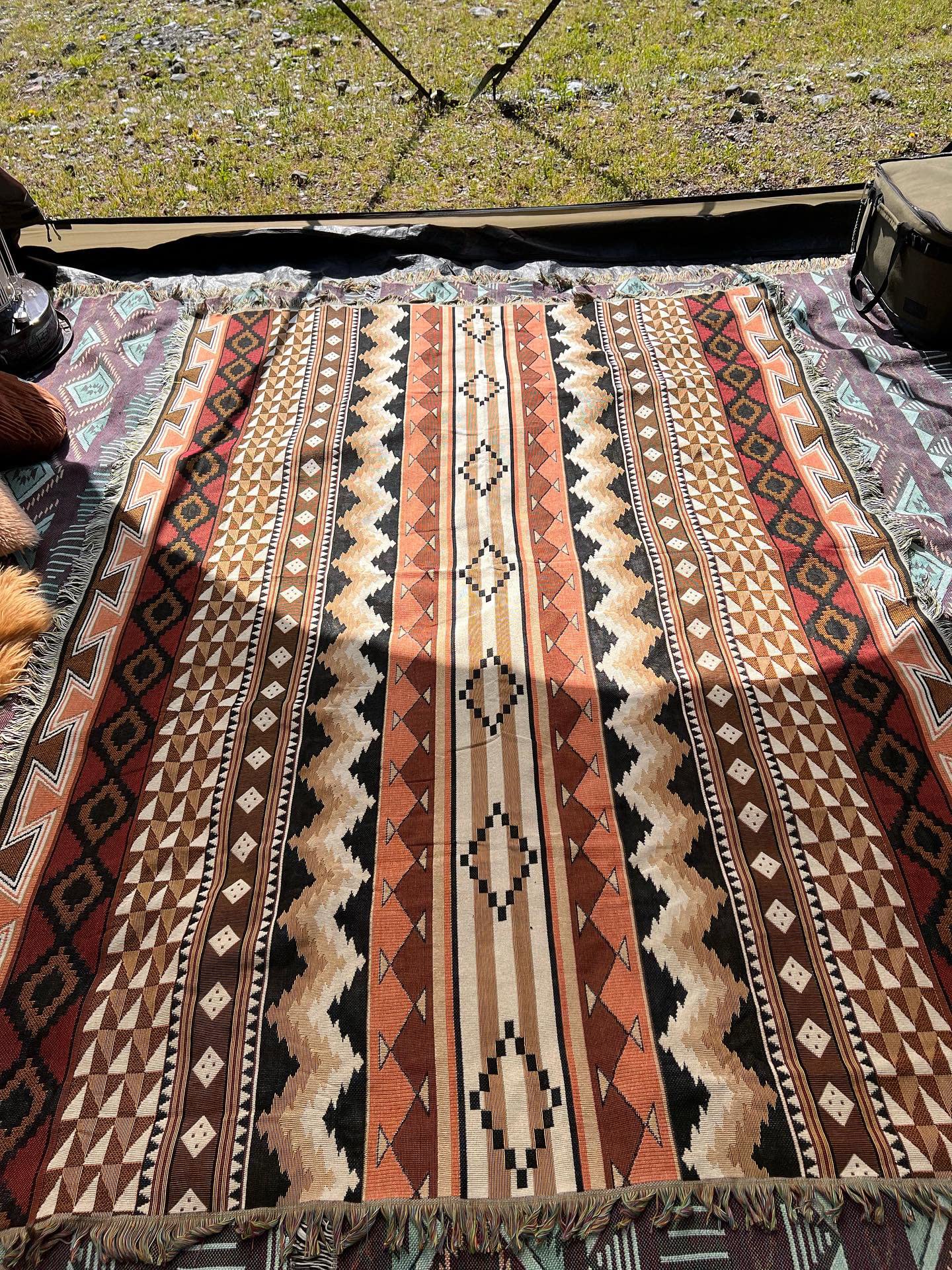 Amazon.co.jp: Peel Forest メキシカンラグ キャンプマット 大判