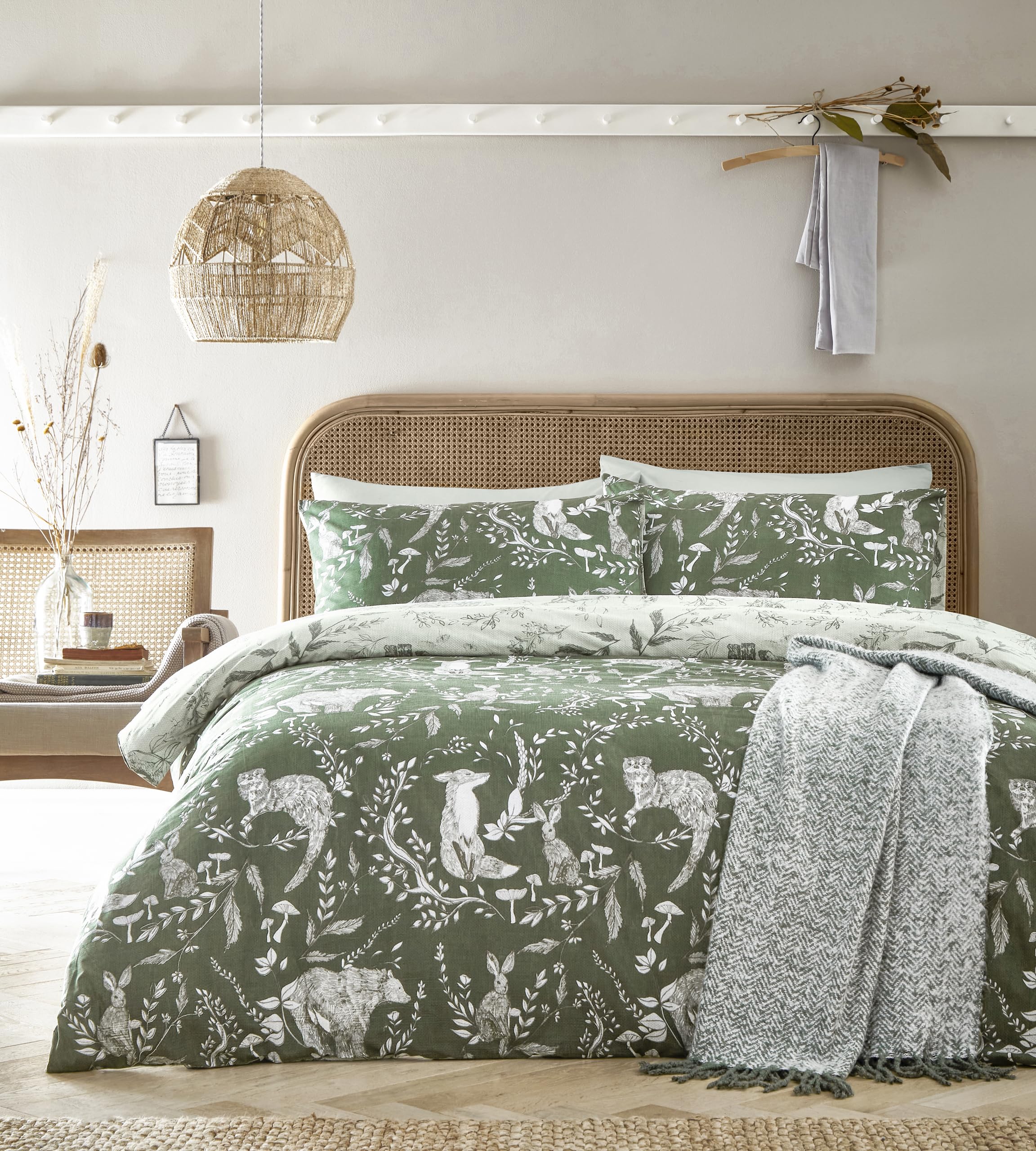 Furn Green Buckthorn Duvet Cover Set In | Size: Single