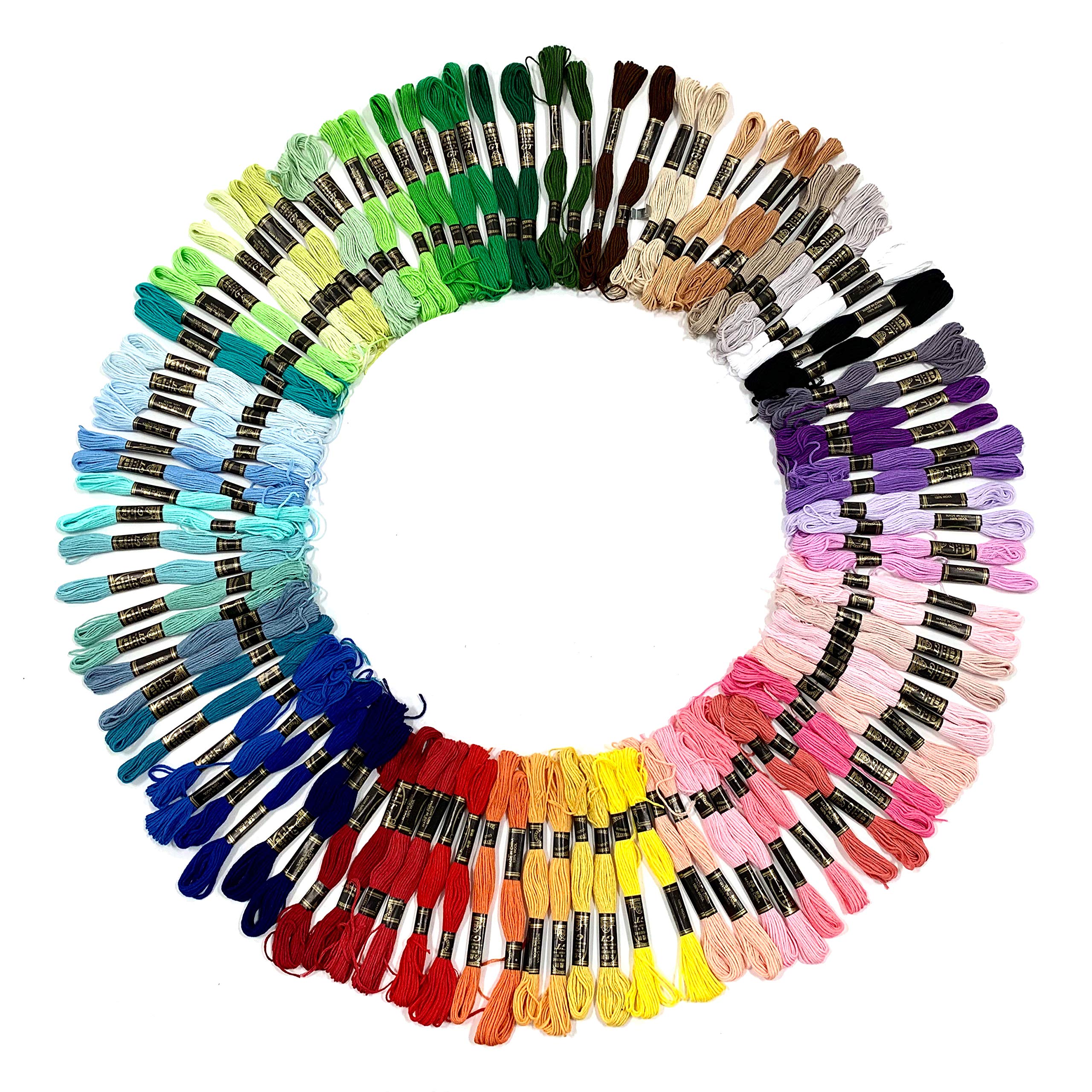 Trimits Filo Da Ricamo In Cotone – 36 Matasse Da 8 Metri – 100% Cotone Mercerizzato – Colori Brillanti