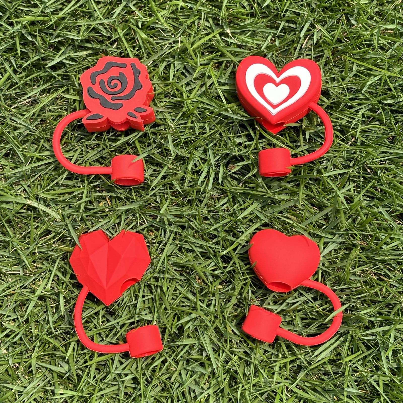 Lot De 4 Capuchons Réutilisables Pour Paille à Boire - Motif