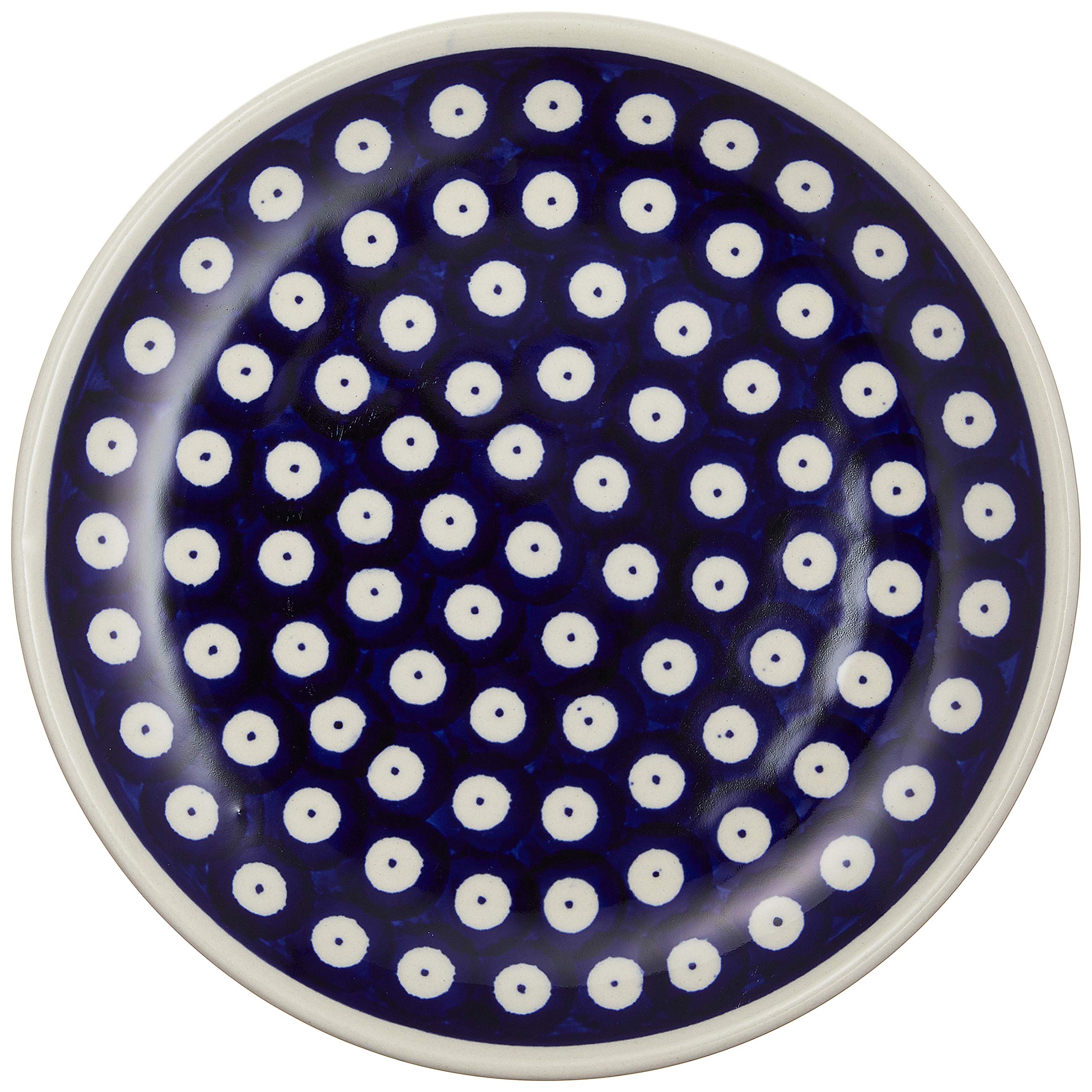 Polish Pottery Boleslawiec Plate, Side Plate, 16cm, in TADPOLE pattern