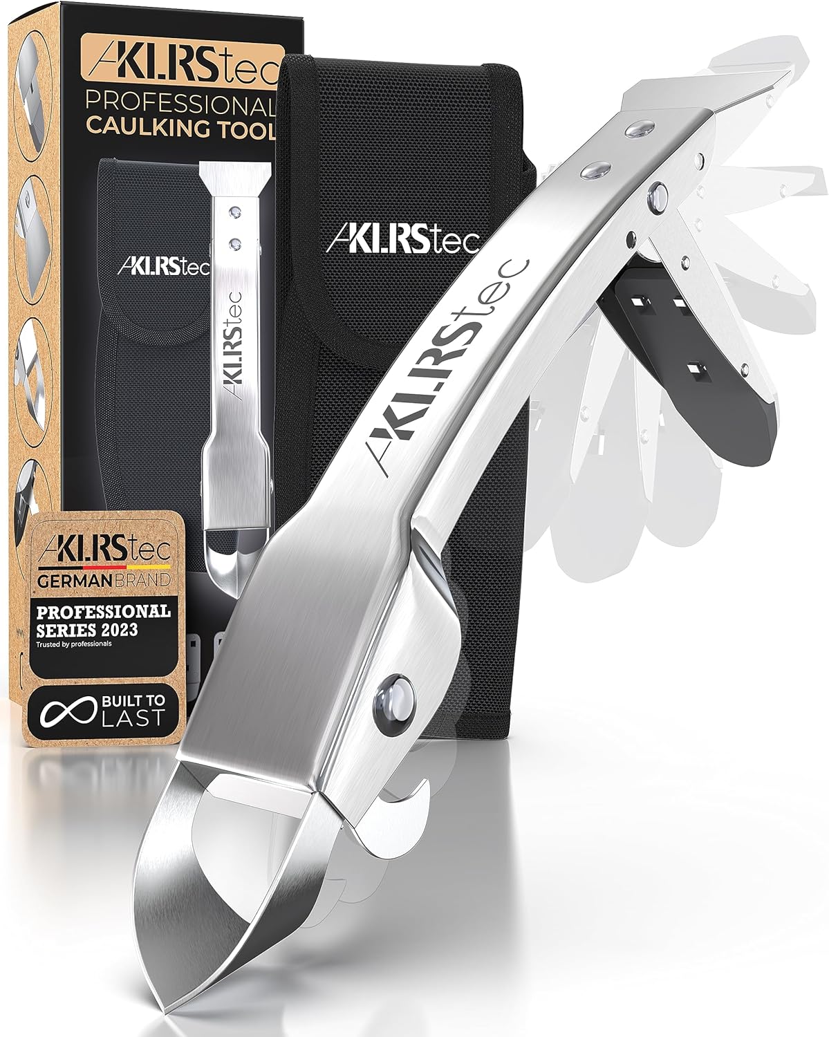 KLRStec Professional Caulking Tool [100 Stainless Steel] 4 in 1 Caulk