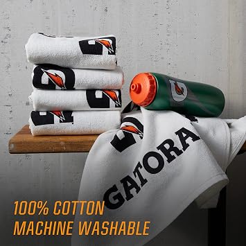 Gatorade Premium Sideline Towel Bi-color, White, Small