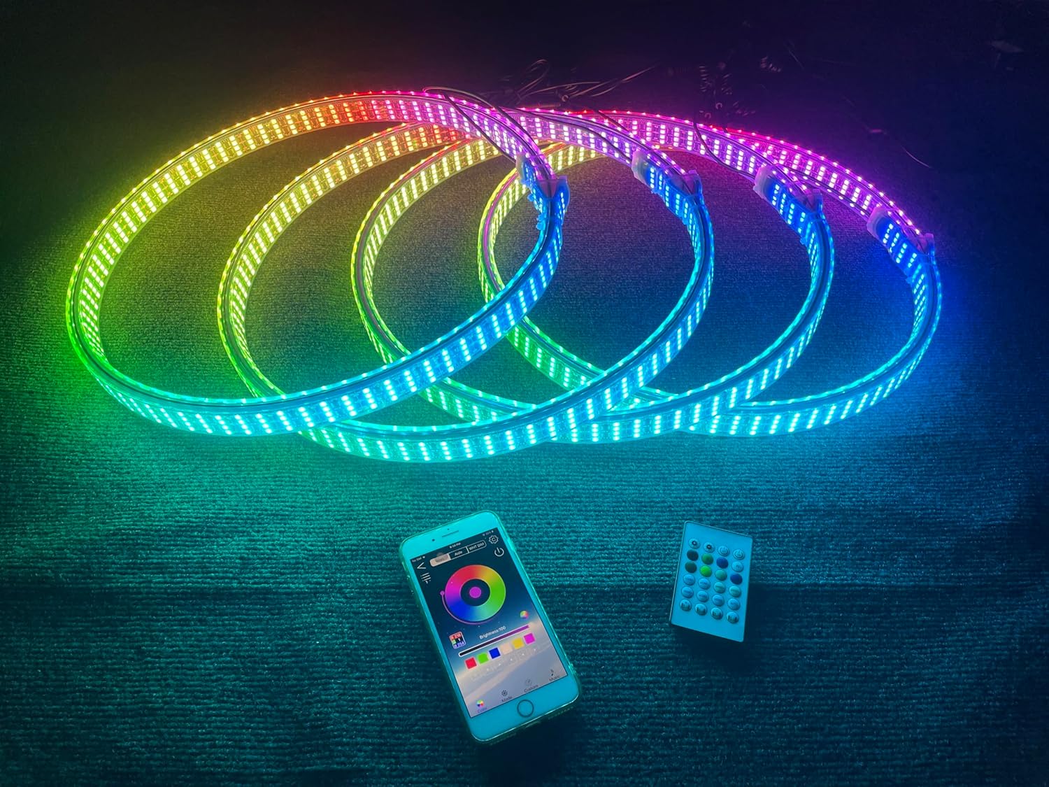 8 Rolls Double Side Quad Row 17.5" Wheel Lights Brightest