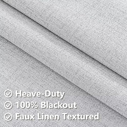 Miniatura 4 de Cortinas opacas para sala de estar, cortinas 100% opacas de 84 pulgadas de largo, juego de 2 paneles de 2 paneles, con aislamiento térmico, pestaña