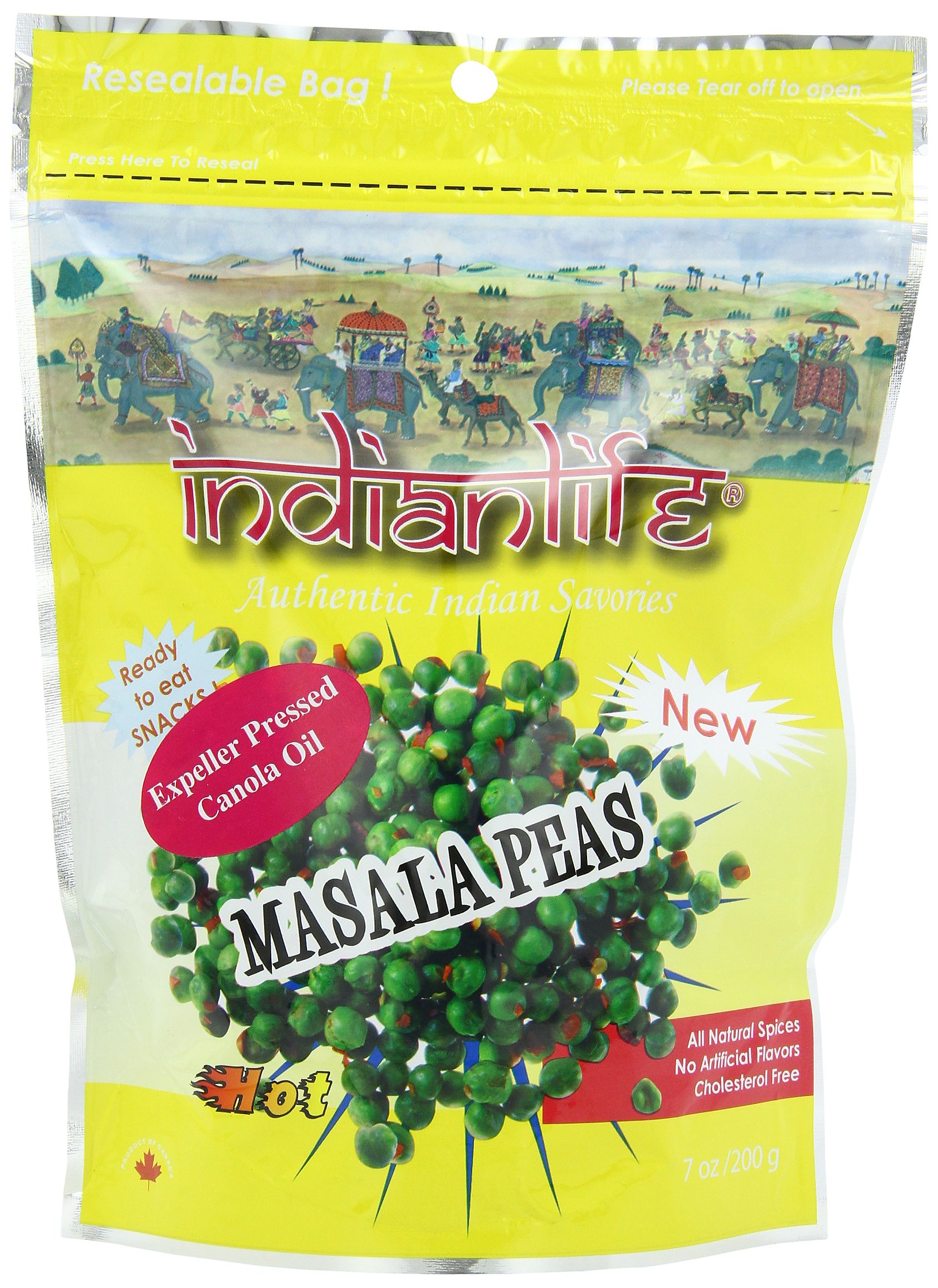 Indian Life Authentic Indian Savories, Masala Peas, 7 Ounce