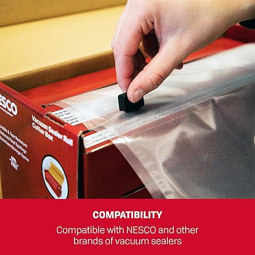 Miniatura 3 de Nesco Caja cortadora selladora al vacío con 50' de rollo de sellado al vacío resistente de 11 "x 50'