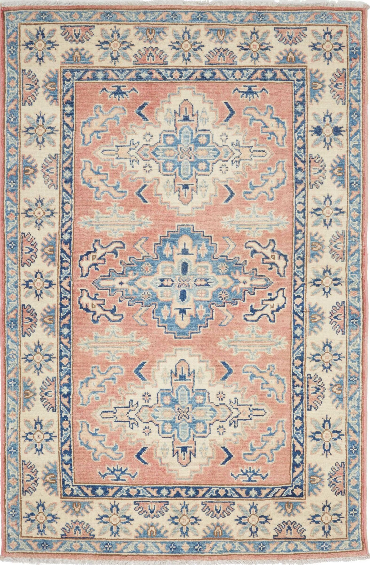 Tapis Laine Pakistan Kazak authentique 100x156 fait main pour sol salon