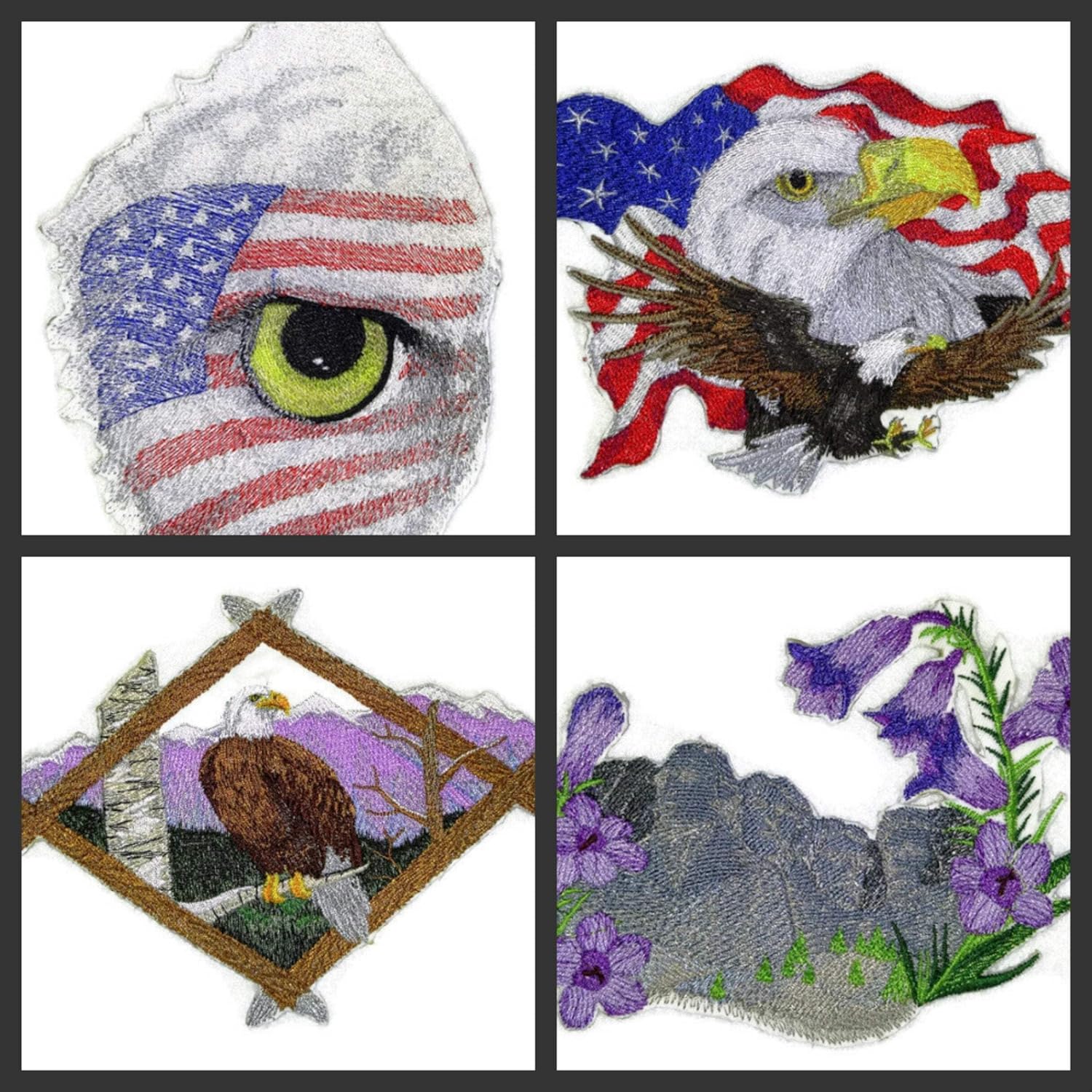God Bless America Custom and Unique Patriotic Patches[Pledge of Allegiance Eagle Medley ] Embroidered Iron on/Sew Patch [7.14" *7"] [Made in USA]