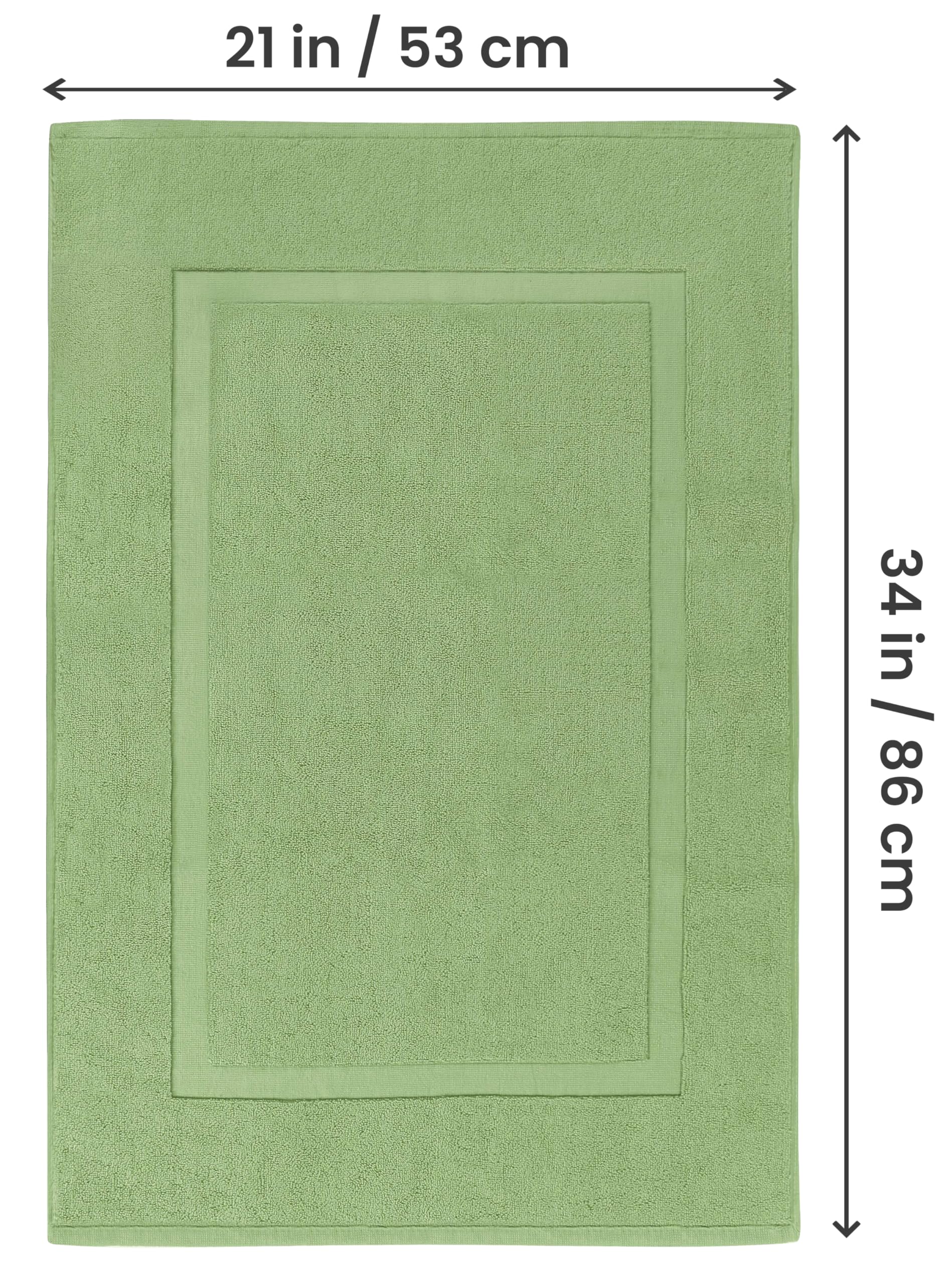 Utopia Towels 2 Luxury Combed Cotton Bath Mat 21 x 34 inches - Sage Green, 53,3 x 86,4 cm - Image 2