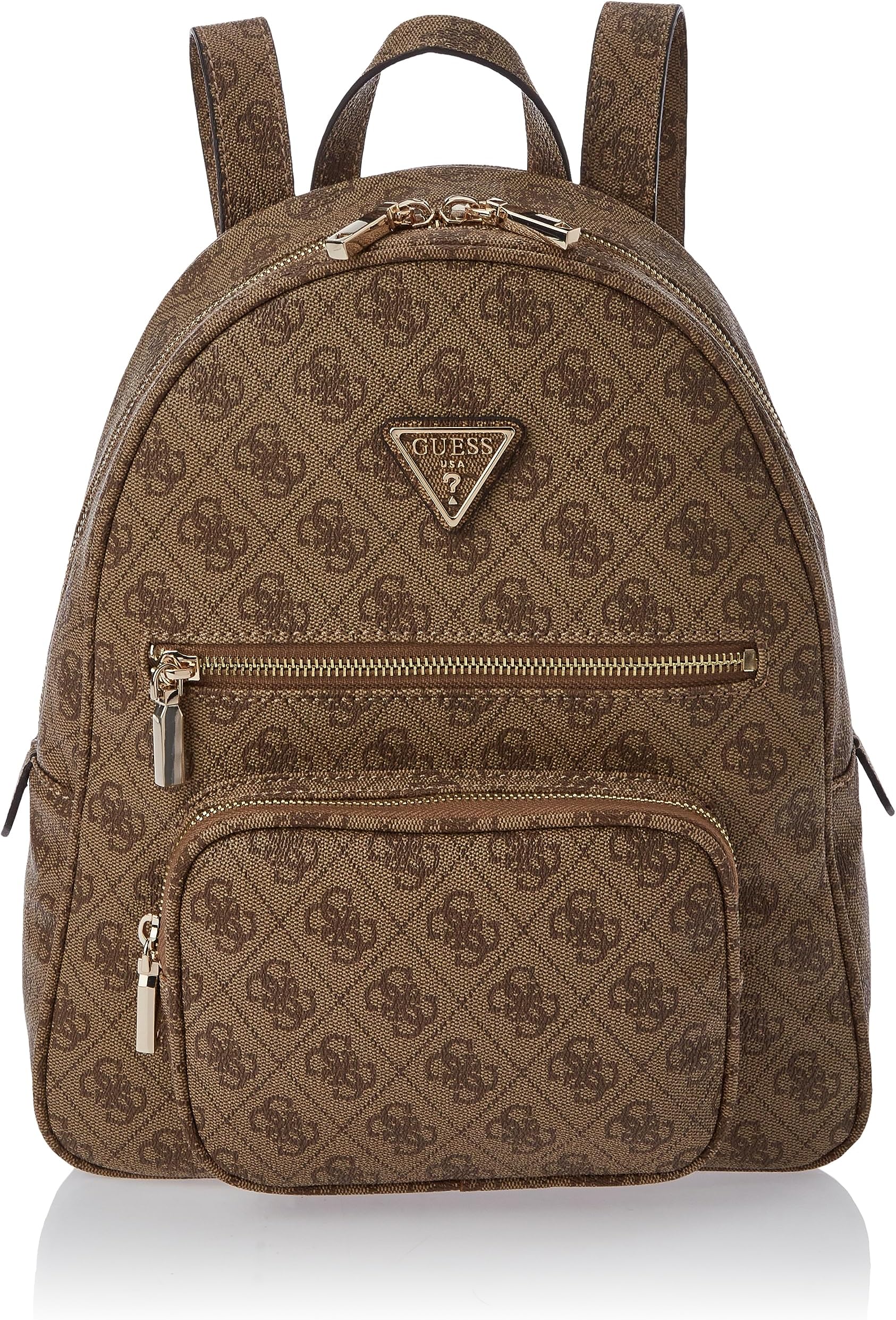 GUESSWomen's Beige Printed Backpack| Ladies Purse Handbags | Gift For Ladies