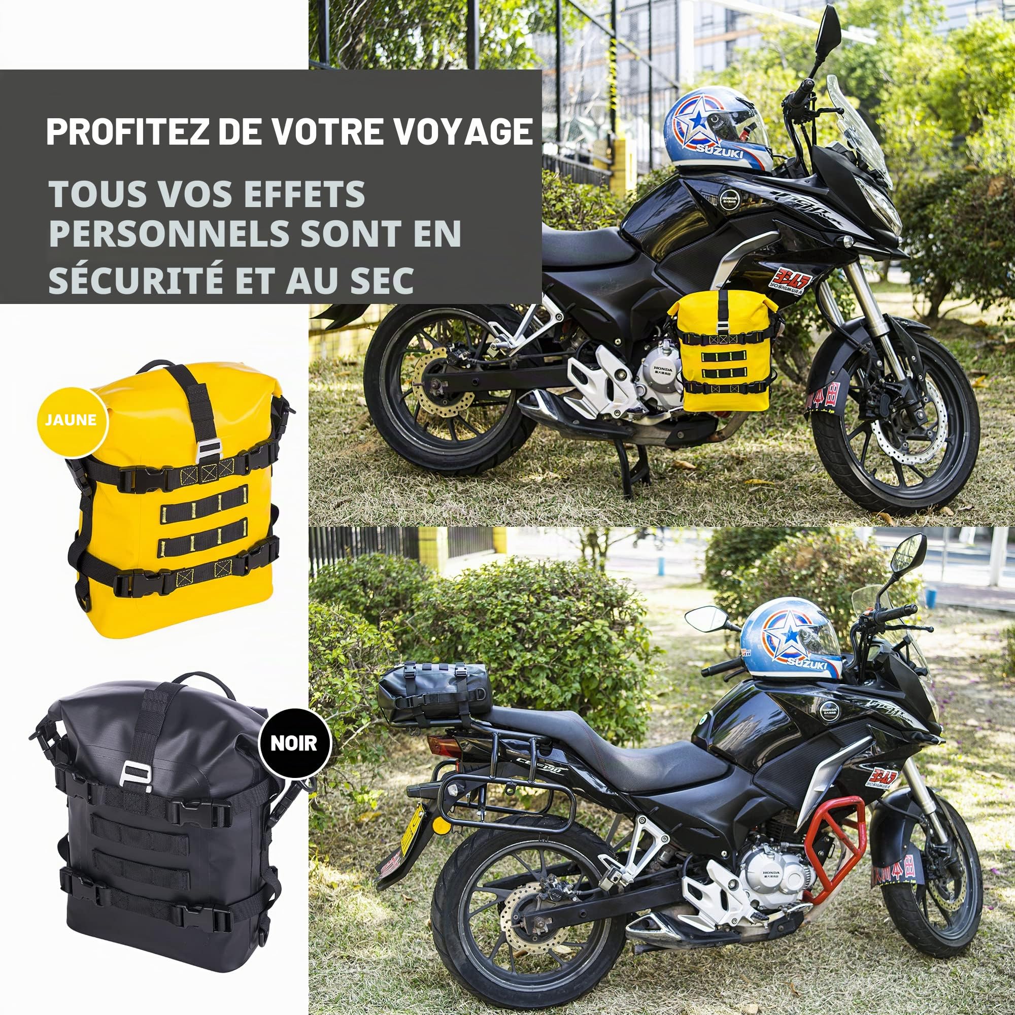 WILD HEART Sac de Protection Imperméable à roulettes 8 l Entièrement étanche, Installation Rapide et Facile à Nettoyer, Sac Multifonction