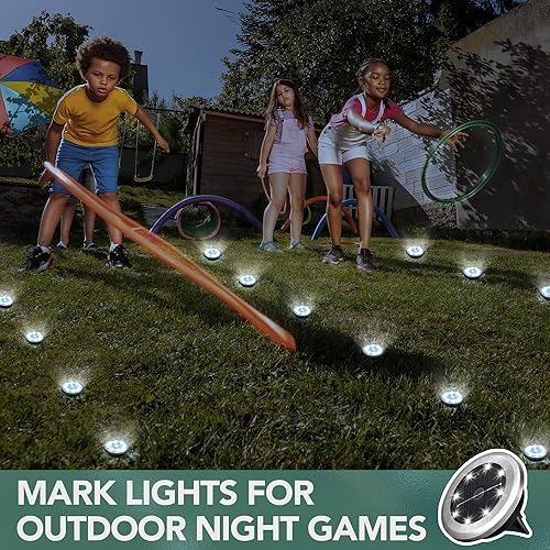 Miniatura 6 de SOLPEX Mini luces solares de tierra, paquete de 10 luces solares para exteriores, impermeables, luces de camino alimentadas por energía solar, luz