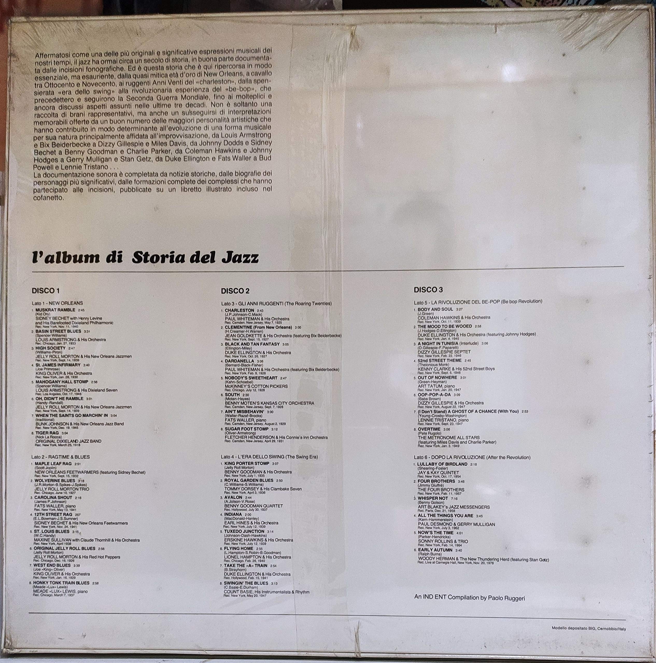 LA STORIA DEL JAZZ-VINILE TRIPLO