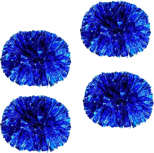 Supkiir 4 pompones de animadora para disfraz de animadora para mujer, 2 pares de pompones de animadora para niños y niñas, juegos deportivos